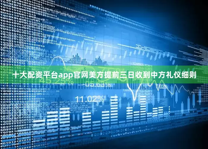 十大配资平台app官网美方提前三日收到中方礼仪细则